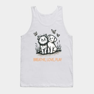 Breathe Love Play - Whiskers & Wags Tank Top